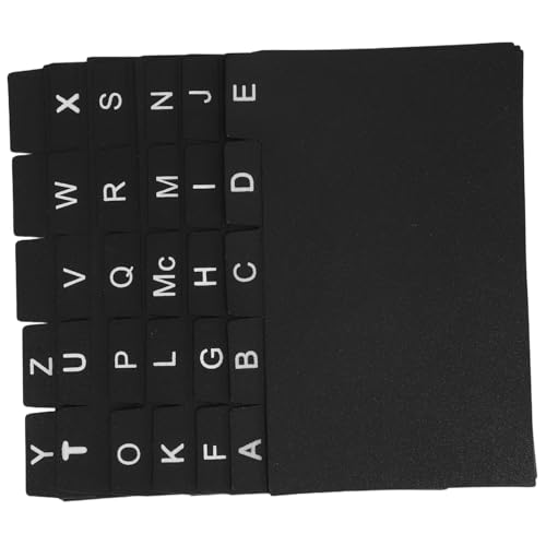 SHINEOFI 30 Stück Teiliges Set Schwarze Karteikartenteiler aus Robustem PP Material Platzsparend und Vielseitig für Büro Studium und Rezeptorganisation mit Beschriftbaren Registern zur SHINEOFI 30 Stück Teiliges Set Schwarze Karteikartenteiler aus Robustem PP Material Platzsparend und Vielseitig für Büro Studium und Rezeptorganisation mit Beschriftbaren Registern zur von SHINEOFI
