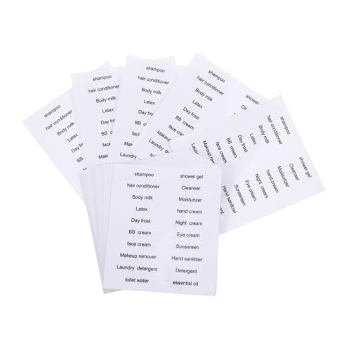 SHINEOFI 30 Stück Toilettenlabel Aufkleber Wasserfeste Etiketten für Kleine Flaschen Seifenspender und Reisebehälter zur Badezimmerorganisation SHINEOFI 30 Stück Toilettenlabel Aufkleber Wasserfeste Etiketten für Kleine Flaschen Seifenspender und Reisebehälter zur Badezimmerorganisation von SHINEOFI