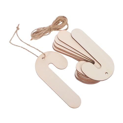 SHINEOFI 30 Stück Weihnachts Zuckerstangen Holz Ausschnitte Unvollendete Diy Bastel Tags mit Schnüren für Kreative Geburtstags und Weihnachtsdekoration SHINEOFI 30 Stück Weihnachts Zuckerstangen Holz Ausschnitte Unvollendete Diy Bastel Tags mit Schnüren für Kreative Geburtstags und Weihnachtsdekoration von SHINEOFI