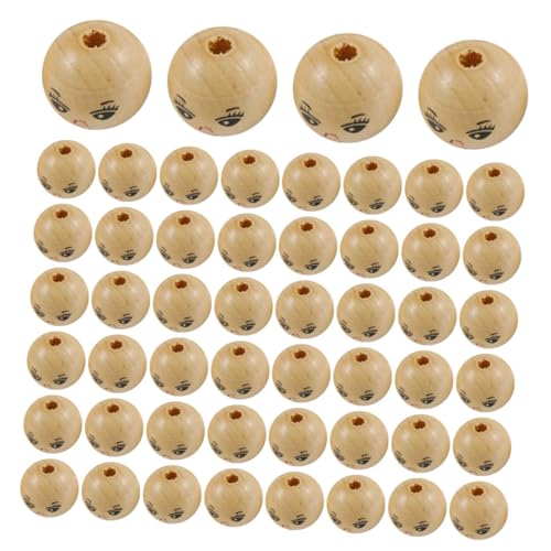 SHINEOFI 300 Stck. Runde Holzperlen mit Lachendem Gesicht Natürliche DIY Bastelperlen für Kreative Holzperlen mit Glatter Oberfläche und Mini Auffädeln SHINEOFI 300 Stck. Runde Holzperlen mit Lachendem Gesicht Natürliche DIY Bastelperlen für Kreative Holzperlen mit Glatter Oberfläche und Mini Auffädeln von SHINEOFI