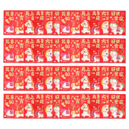 SHINEOFI 300 Stück Chinese Year Rote Umschläge Pferd Lunar Year Hong Bao Lai See Glücksgeldumschläge für Frühlingsfest Hochzeiten Abschlüsse und Familienfeiern von SHINEOFI