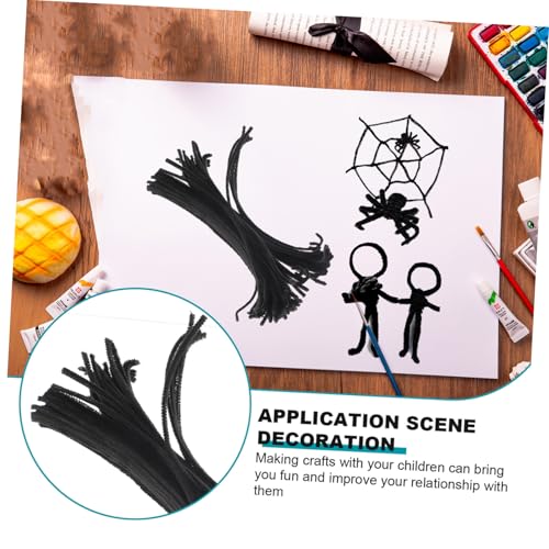 SHINEOFI 300 Stück DIY Plüsch Drehstäbe Schwarz Bündel Bastelmaterialien Elastisch Formbar Originelles Handwerk für Bastelset SHINEOFI 300 Stück DIY Plüsch Drehstäbe Schwarz Bündel Bastelmaterialien Elastisch Formbar Originelles Handwerk für Bastelset von SHINEOFI