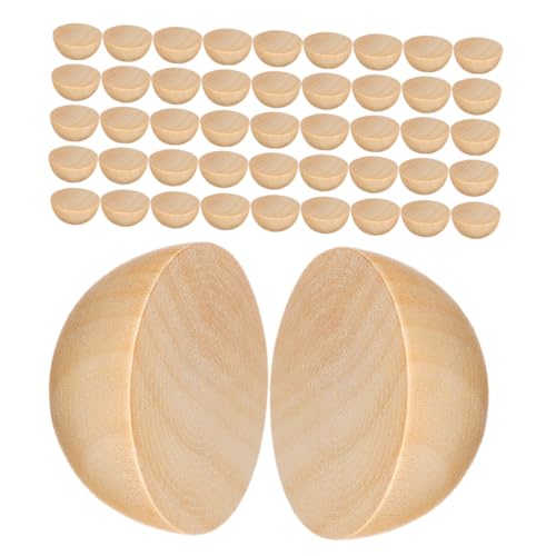 SHINEOFI 300 Stück Halbkreis Holzperlen Unbehandelte Halbkugeln Unfertige Holzperlen Für Diy Bastelprojekte Dekoration Erwachsene von SHINEOFI