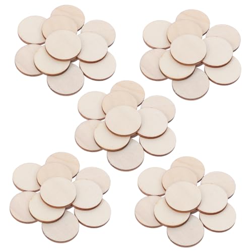 SHINEOFI 300 Stück Handgefertigte Holzdekorationen Holzscheiben zum Basteln unfertige Holzrunden kleine runde Holzscheiben Holzhandwerk unfertige Holzscheibe Scheibendekoration Khaki von SHINEOFI