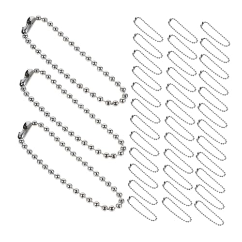 SHINEOFI 300 Stück Kugelkette Rundperlenkette Lang für DIY Schmuck Basteln Schlüsselanhänger Taschen Etiketten Metallanhänger Zubehör von SHINEOFI