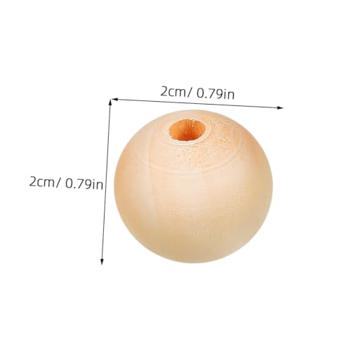 SHINEOFI 300 Stück Natürliche Holzperlen Rund Unbehandelt Lose Holzperlen für DIY Schmuckherstellung Basteln Garlanden und Kreative Handwerksprojekte von SHINEOFI