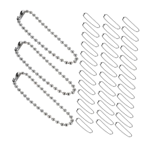 SHINEOFI 300 Stück Runde Perlenkettenanhänger kleine Kette zum Aufhängen Runde Ball Perlenkette eiserne Perlenketten Kugelperlenkette Perlenkette für die Schmuckherstellung Eisen Silber SHINEOFI 300 Stück Runde Perlenkettenanhänger kleine Kette zum Aufhängen Runde Ball Perlenkette eiserne Perlenketten Kugelperlenkette Perlenkette für die Schmuckherstellung Eisen Silber von SHINEOFI