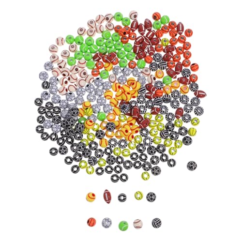 SHINEOFI 300 Stück Teiliges Acryl Sportperlen Bunte Basketball Fußball Tennis Volleyball Rugby Charms Leichte Bastelperlen für DIY Armbänder Halsketten Schmuckherstellung für Team-events SHINEOFI 300 Stück Teiliges Acryl Sportperlen Bunte Basketball Fußball Tennis Volleyball Rugby Charms Leichte Bastelperlen für DIY Armbänder Halsketten Schmuckherstellung für Team-events von SHINEOFI
