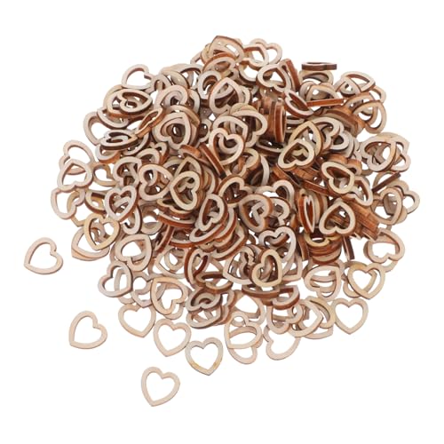 SHINEOFI 300 Stück Unbehandelte Herz Förmige Holzscheiben für Diy Bastelarbeiten Valentinstag Hochzeits Tischdeko von SHINEOFI