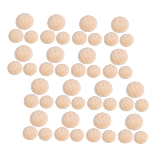 SHINEOFI 300 Stück Zubehör Für Holzperlen Bastelbedarf Für Diy-puppen Holzperlen Für Schmuck Naturholzhandwerk Diy -holzbearbeitungsprojekte Kranz Zubehör Selber Machen Beige von SHINEOFI