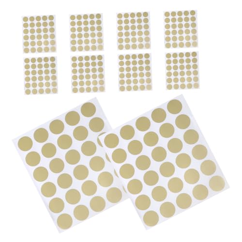 SHINEOFI 300Stücke Selbstklebende Rubbelaufkleber Gold Runde für Karten Belohnungsprogramme und Kreative Bastelprojekte für Partys von SHINEOFI