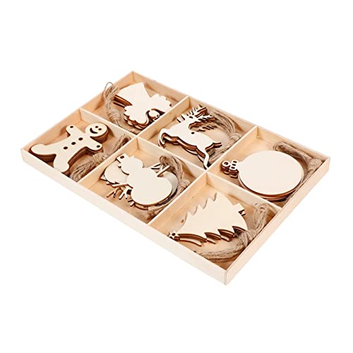 SHINEOFI 30Stücke Holzscheiben Weihnachten Anhänger Designs Engel Rentier Kugel Schneemann Dekorative Holzaccessoires Für Weihnachtsbaum DIY Bastelideen Hängende SHINEOFI 30Stücke Holzscheiben Weihnachten Anhänger Designs Engel Rentier Kugel Schneemann Dekorative Holzaccessoires Für Weihnachtsbaum DIY Bastelideen Hängende von SHINEOFI