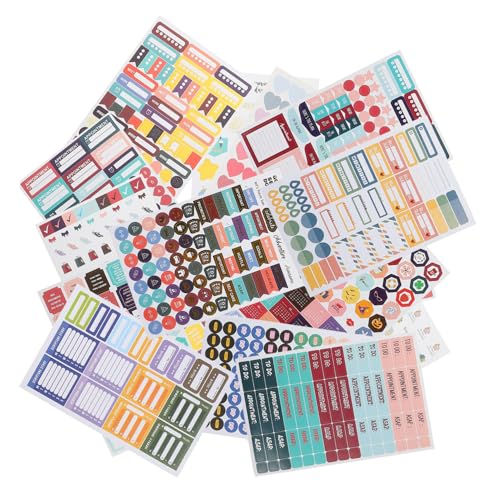 SHINEOFI 31 Blatt Selbstklebende DIY Planer Aufkleber für Tagebücher und Scrapbooking Vielseitige Haftnotizen für Kalender Notizbücher Karten und Bastelprojekte für Erwachsene und Kreative von SHINEOFI