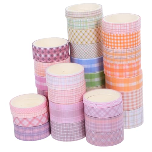 SHINEOFI 32 Rollen Washi Tape mit Rastermuster pro Dekoratives Klebeband aus Washi Papier für Scrapbooking Journaling DIY Bastelprojekte Planer und Geschenkverpackungen SHINEOFI 32 Rollen Washi Tape mit Rastermuster pro Dekoratives Klebeband aus Washi Papier für Scrapbooking Journaling DIY Bastelprojekte Planer und Geschenkverpackungen von SHINEOFI