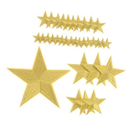 SHINEOFI 32 Stück Sterne Aufbügler Patches Bestickte Applikationen für Kleidung Jacken Taschen und Hüte Einfache Anwendung Langlebige Dekoration für Reparaturen und Kreative Designs von SHINEOFI