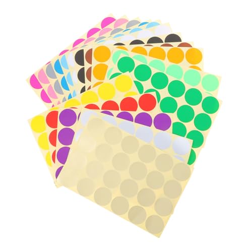 SHINEOFI 32Blätter Farbcodierungs Punktaufkleber Runde Klebeetiketten Ablösbare Sticker für Büro Klassenzimmer und Organisation von SHINEOFI