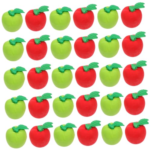 SHINEOFI 36 Apfel Radiergummis Für Obst Radiergummis Klassenzimmer Willkommen Zurück In Der Schule Lehrer Zählen Mathematik Manipulatives Zubehör Schreibwaren Geburtstagsparty von SHINEOFI