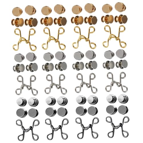 SHINEOFI 36 Sets Taillen Disziplin Schnalle Gürtelschnalle Schraubenschlüssel Kordelstopper Kleine Taillenknöpfe Jeansknopf Ersatz Knebelverschlüsse Bettdecken/Hose von SHINEOFI