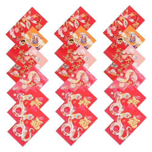 SHINEOFI 36 Stück Lai Feng chinesisches neujahr hong bao rotes Paket chinesische hochzeitsumschläge chinesische neujahrsumschläge Hochzeitsgeldumschläge Geldumschlag Münzumschläge Papier von SHINEOFI