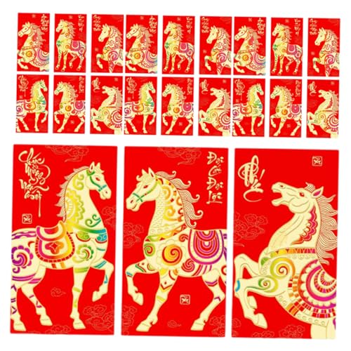 SHINEOFI 36 Stück Teiliges Chinesische Neujahrs-glücksgeldumschläge Pferdejahr Rote Umschläge aus Stabilem Papier mit Traditionellem Design für Frühlingsfest Hochzeit Geburtstag SHINEOFI 36 Stück Teiliges Chinesische Neujahrs-glücksgeldumschläge Pferdejahr Rote Umschläge aus Stabilem Papier mit Traditionellem Design für Frühlingsfest Hochzeit Geburtstag von SHINEOFI