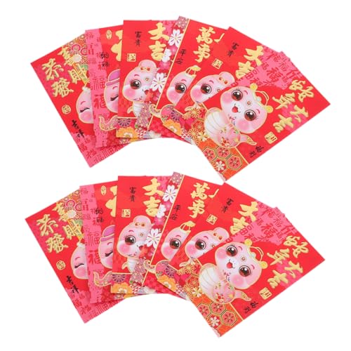 SHINEOFI 36 Stück Teiliges Chinesische Neujahrsumschläge Jahr Schlange Rotes mit Traditionellen Glücksmotiven für Bargeldgeschenke Festliche Dekoration und Feierlichkeiten von SHINEOFI
