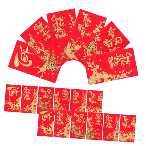 SHINEOFI 36 Stück Teiliges Vietnamesische Lunar Year Umschläge Rote Neujahrsumschläge Traditionell Modern Für Familie Und Firmenfeiern von SHINEOFI