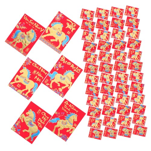 SHINEOFI 360 Stück Vietnamesische Neujahrs-rotumschläge mit Pferdemotiv Traditionelle Chinesische Hong Bao Geldumschläge für Lunar Year Hochzeiten und Frühlingsfest mit Vietnamesischem Text SHINEOFI 360 Stück Vietnamesische Neujahrs-rotumschläge mit Pferdemotiv Traditionelle Chinesische Hong Bao Geldumschläge für Lunar Year Hochzeiten und Frühlingsfest mit Vietnamesischem Text von SHINEOFI