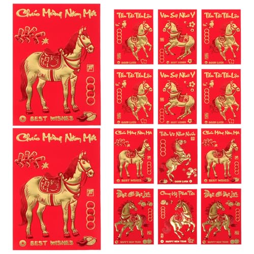 SHINEOFI 360 Stück chinesische rote Umschläge 2026 Neujahr Glücksgeld Umschläge Mondfrühlingsfest Hong Bao Hochzeit Rote Tasche Lai See für Mondpferd Neujahr SHINEOFI 360 Stück chinesische rote Umschläge 2026 Neujahr Glücksgeld Umschläge Mondfrühlingsfest Hong Bao Hochzeit Rote Tasche Lai See für Mondpferd Neujahr von SHINEOFI
