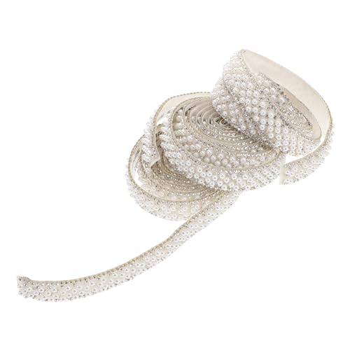 SHINEOFI 3Rollen Selbstklebendes Perlen Strassband Breit Luxuriöses Kristall Perlenband für DIY Schmuck Textilien Glitzerndes Zierband für Hochzeit Geburtstag Vielseitige Dekoration von SHINEOFI