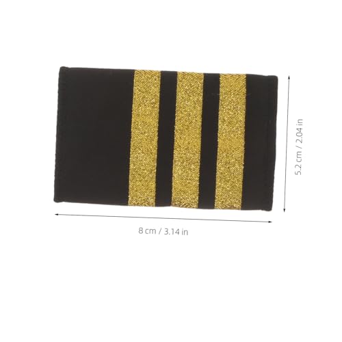 SHINEOFI 4 Paare Goldene Pilot Schulterepauletten Strapazierfähiges Webband Traditionelle Uniform Dekoration für Kapitäne Flugpersonal und Trainees Eleganter Look für Professionelle von SHINEOFI