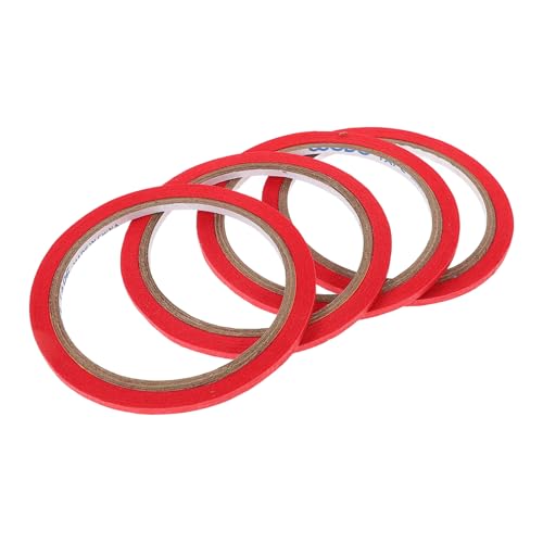 SHINEOFI 4 Rollen Kleiderband Weiß Künstler Klebeband Abdeckband Dünn Streifen Bänder Zur Lage Der Kleidung Der Schüler Wandabdeckungsband Klebebänder Für Die Befestigung Rot Papier von SHINEOFI