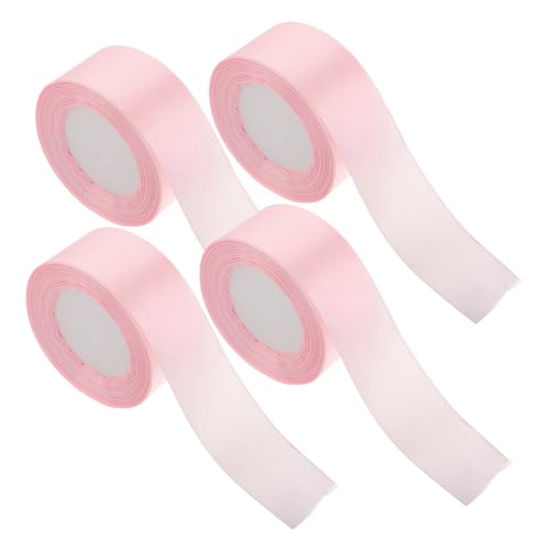 SHINEOFI 4 Rollen Satinband für Hochzeitsdekoration Geschenkverpackung Blumensträuße Langlebig Vielseitig Einsetzbar Polyester für Verschiedene Anlässe von SHINEOFI