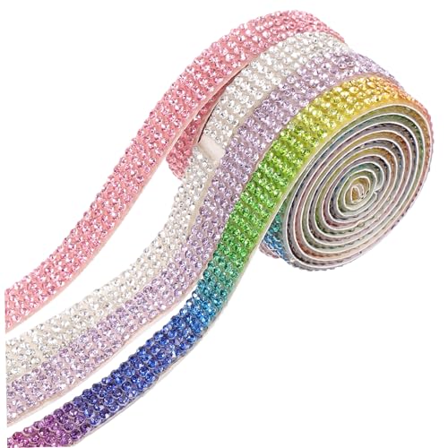SHINEOFI 4 Rollen Selbstklebendes Strassband Funkelndes Diamantband für Basteln und Dekoration Doppelseitiges Klebeband Vielseitig für Hochzeiten Kleidung Taschen und DIY Projekte SHINEOFI 4 Rollen Selbstklebendes Strassband Funkelndes Diamantband für Basteln und Dekoration Doppelseitiges Klebeband Vielseitig für Hochzeiten Kleidung Taschen und DIY Projekte von SHINEOFI