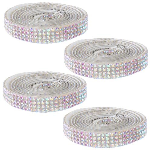 SHINEOFI 4 Rollen Selbstklebendes Strassband Reihen Breit Rolle Funkelndes Dekoband für Geschenkverpackung Kleidung Schmuck DIY Basteln mit Langlebigem Farbechtem Glitzereffekt SHINEOFI 4 Rollen Selbstklebendes Strassband Reihen Breit Rolle Funkelndes Dekoband für Geschenkverpackung Kleidung Schmuck DIY Basteln mit Langlebigem Farbechtem Glitzereffekt von SHINEOFI