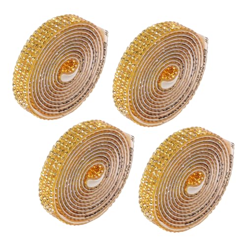 SHINEOFI 4 Rollen Selbstklebendes Strassband Reihig Breit Glänzendes Bling Dekorationsband für DIY Hochzeit Geschenkverpackung Schmuckherstellung Handwerk SHINEOFI 4 Rollen Selbstklebendes Strassband Reihig Breit Glänzendes Bling Dekorationsband für DIY Hochzeit Geschenkverpackung Schmuckherstellung Handwerk von SHINEOFI