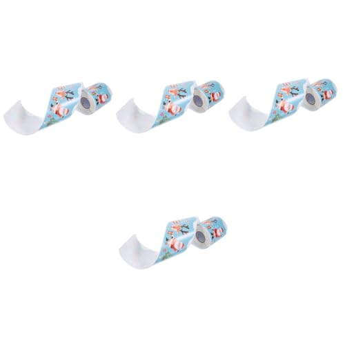SHINEOFI 4 Rollen Verschleißfester Randbesatz Funkeln Auto Stifte Grenze Pastell Handabdruck Kariert Planke Individuelle Aufkleber, Etikettenaufkleber Karte Innen Brief Beschichtetes Papier von SHINEOFI