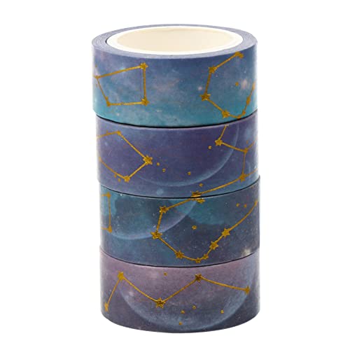 SHINEOFI 4 Rollen Washi-tape Dekorationsband Diy Washi Tapes Washi Tape Abkleben Washi -klebeband Aufkleber Aus Washi-papier Colorful Japanisches Papier von SHINEOFI