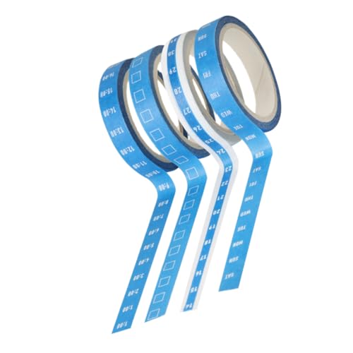SHINEOFI 4 Rollen Zeit Washi Tape Tagebuch Dekoratives Klebeband Zum Basteln Täglich Farbiges Band Dünnes Washi-tape Wochenplanband Abdeckband Blue Japanisches Papier SHINEOFI 4 Rollen Zeit Washi Tape Tagebuch Dekoratives Klebeband Zum Basteln Täglich Farbiges Band Dünnes Washi-tape Wochenplanband Abdeckband Blue Japanisches Papier von SHINEOFI