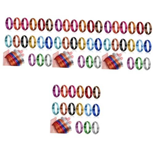 SHINEOFI 4 Sätze Aluminiumdraht Basteln Bastelzeug Craft Schmuckherstellung Dekoring Schlüsselanhänger Armbänder Flexibel Schmuckschnur Farbiger Aluminiumdraht Schmuck Draht 15 Rollen * 4 SHINEOFI 4 Sätze Aluminiumdraht Basteln Bastelzeug Craft Schmuckherstellung Dekoring Schlüsselanhänger Armbänder Flexibel Schmuckschnur Farbiger Aluminiumdraht Schmuck Draht 15 Rollen * 4 von SHINEOFI