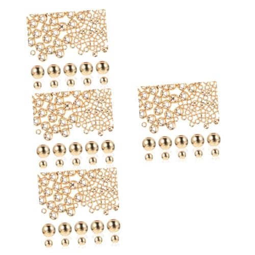 SHINEOFI 4 Sätze Armband Aus Metallperlen Anhänger Für Armbänder Runden Beads for Bracelets Schmuckherstellung Halskette Zur Herstellung Von Kupferperlen Runde Perlen Golden 200 Stück * 4 SHINEOFI 4 Sätze Armband Aus Metallperlen Anhänger Für Armbänder Runden Beads for Bracelets Schmuckherstellung Halskette Zur Herstellung Von Kupferperlen Runde Perlen Golden 200 Stück * 4 von SHINEOFI