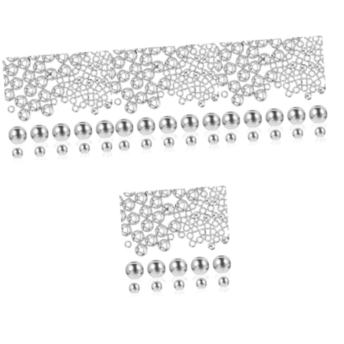 SHINEOFI 4 Sätze Armband Aus Metallperlen Für Verschleiß Runden Runde Perlen Kreis Perlen Spacer Perlen Masse Kleine Perlen Abstandsperlen Schmuckzubehör Silver Kupfer 200 Stück * 4 SHINEOFI 4 Sätze Armband Aus Metallperlen Für Verschleiß Runden Runde Perlen Kreis Perlen Spacer Perlen Masse Kleine Perlen Abstandsperlen Schmuckzubehör Silver Kupfer 200 Stück * 4 von SHINEOFI
