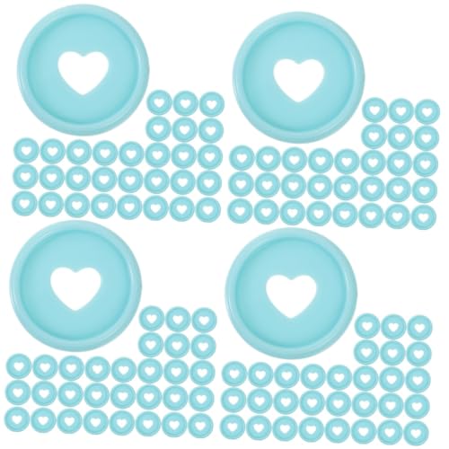 SHINEOFI 4 Sätze Bindeschnalle in Macaron-farbe Tagebuch-bindescheiben Bindemittel Binderscheiben Bindungsscheibe Schnellhefter Bindewerkzeuge Für Bücher Plastik Sky-blue 30 Stück * 4 von SHINEOFI