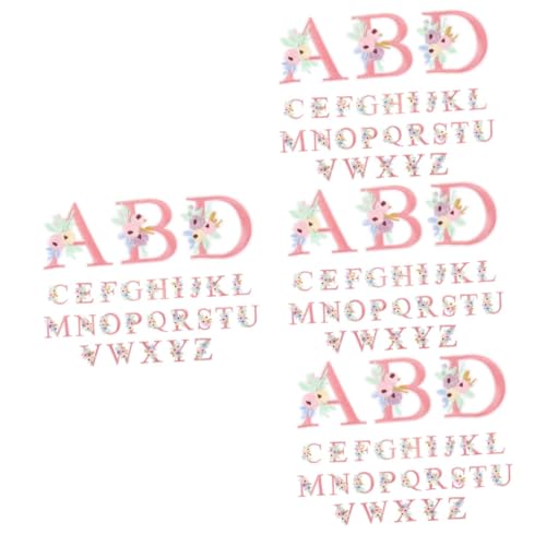 SHINEOFI 4 Sätze Buchstabenförmige Mantelflicken Chenille Buchstabenflicken Dekorative Hutflicken Hosenflicken Miracle Patch Varsity Buchstabenflicken Applikation Buchstaben 26 Stück * 4 von SHINEOFI