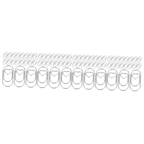 SHINEOFI 4 Sätze Büroklammer Lesezeichen Blau Kleine Büroklammern Weiß Dekorative Papierklammern Praktische Papierklammern Office-dokumentenklammern Lustige Papierclips Silver 50 Stück * 4 von SHINEOFI