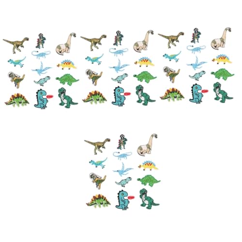 SHINEOFI 4 Sätze Dekore Dinosaurier Set Dinosaurier Applikationen Aufkleber Dekorative Aufnäher Dinosaurier Stoff Exquisite Applikationen Aufnäher Aufnäher Dinosaurier 13 Stück * 4 von SHINEOFI