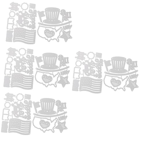 SHINEOFI 4 Sätze Der Unabhängigkeitstag Stirbt Stanzformen Für Zu Hause Handwerkliches Werkzeug Prägefolder Für Die Kartenherstellung Silver Stahl Mit Hohem Kohlenstoffgehalt 2 Stück * 4 SHINEOFI 4 Sätze Der Unabhängigkeitstag Stirbt Stanzformen Für Zu Hause Handwerkliches Werkzeug Prägefolder Für Die Kartenherstellung Silver Stahl Mit Hohem Kohlenstoffgehalt 2 Stück * 4 von SHINEOFI