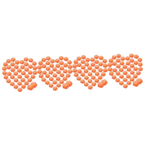 SHINEOFI 4 Sätze Diy Zubehör Glasperlen Schmuckherstellung Schmuckdesign Halloween-kürbis-anhänger Dekorative Kürbisse Kürbis- Glasabstandshalterperlen Armband Diy Liefert 50 Stück * 4 von SHINEOFI