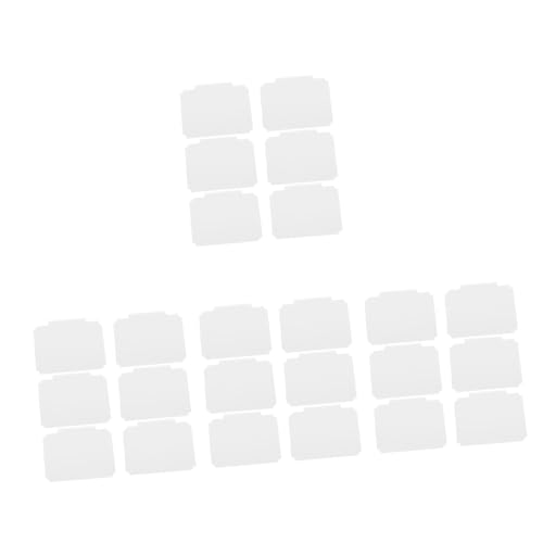 SHINEOFI 4 Sätze Etikettenhalter Clip Für Korbetiketten Clipetiketten Für Speicherkörbe Weidenkorbetikett Speisekammerkörbe Mit Etiketten Etikett Für Den Korbbehälter Weiß Pvc 8 Stück * 4 von SHINEOFI