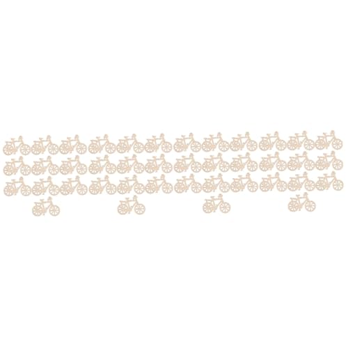 SHINEOFI 4 Sätze Fahrradhackschnitzel Stütze Fahrräder Jumbo Holzbastelset Für Diy Holzdekoration Holzausschnitte in Fahrradform Handgefertigter Graffiti-chip Beige 10 Stück * 4 von SHINEOFI