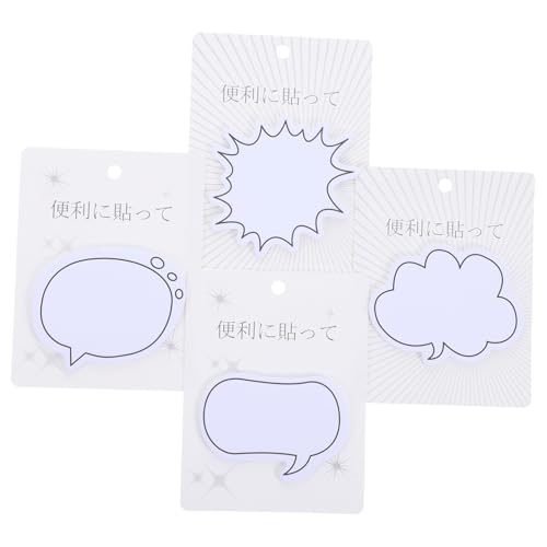 SHINEOFI 4 Sätze Haftnotizen Kreative Selbstklebende Memo Pads für Büro Schule und Zuhause mit Bunten Designs Explosion Wolke Praktische Erinnerungsblätter für Wichtige Notizen von SHINEOFI